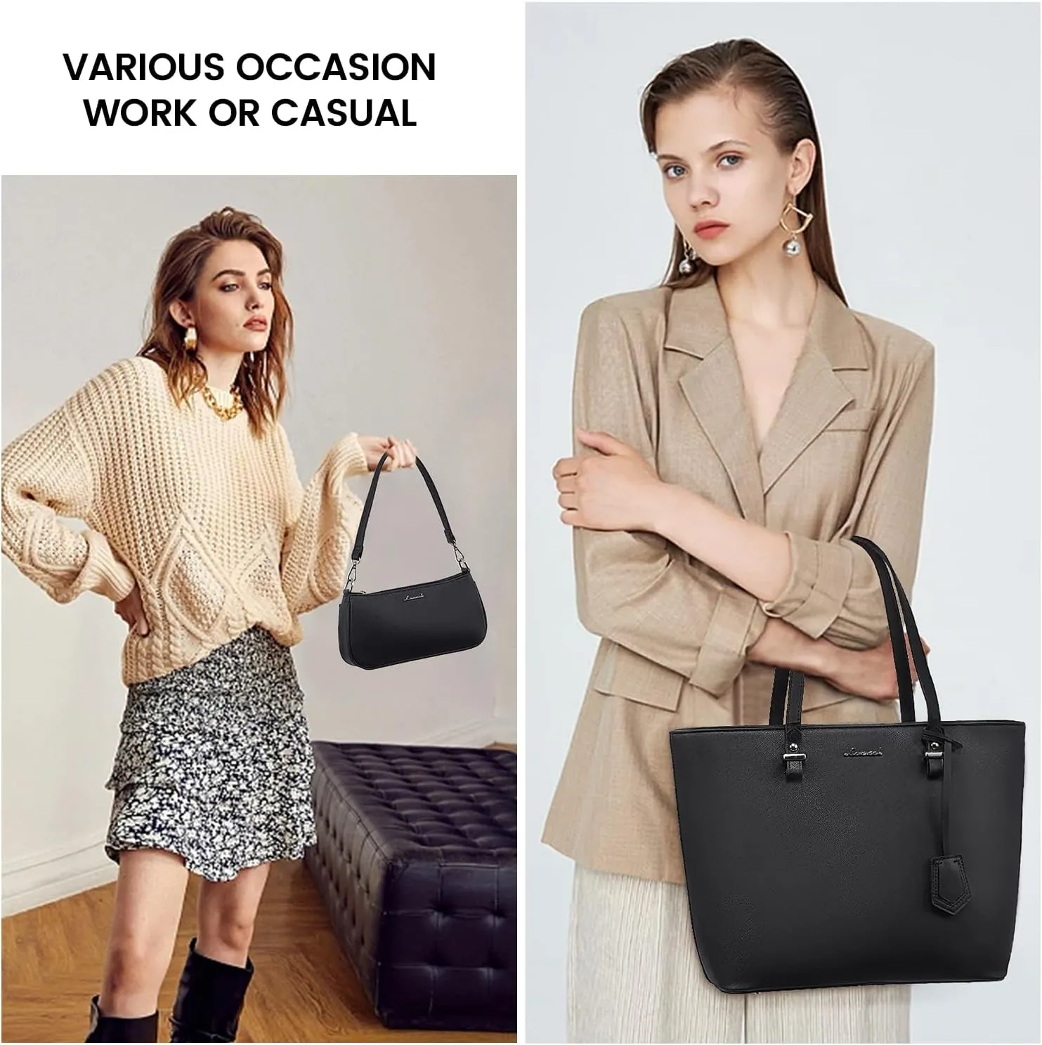 LOVEVOOK Purse for Women Fashion Tote Bag Shoulder Handbags Top Handle Satchel Bags with External Pocket