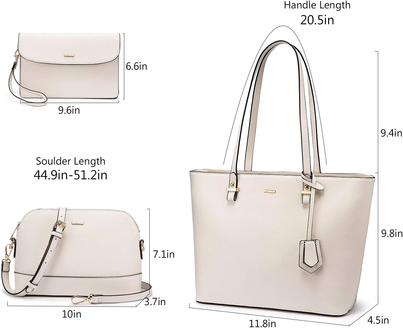 LOVEVOOK Purses for Women Fashion Handbag Set Tote Bags Shoulder Bag Top Handle Satchel Bags