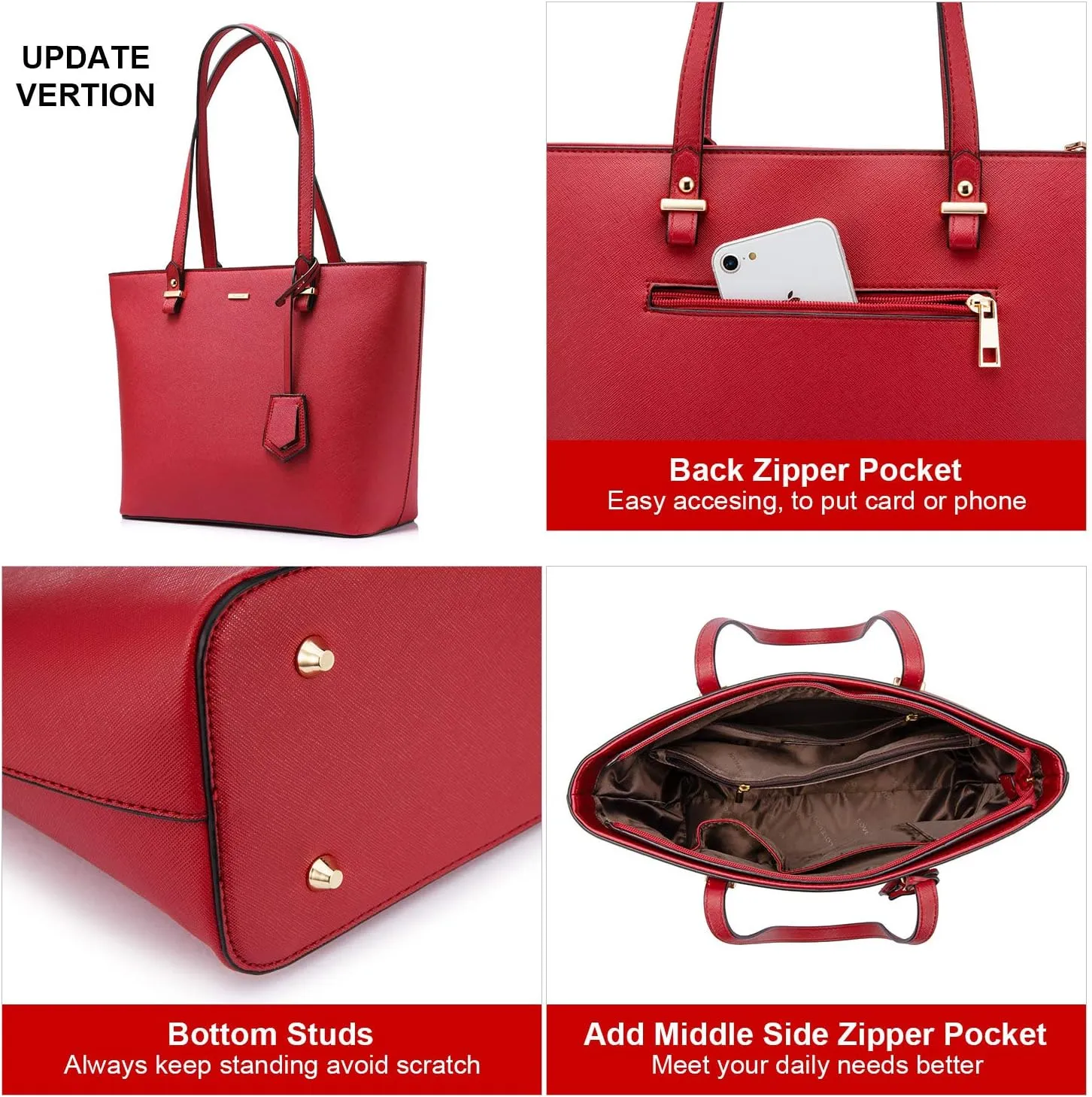 LOVEVOOK Purses for Women Fashion Handbag Set Tote Bags Shoulder Bag Top Handle Satchel Bags