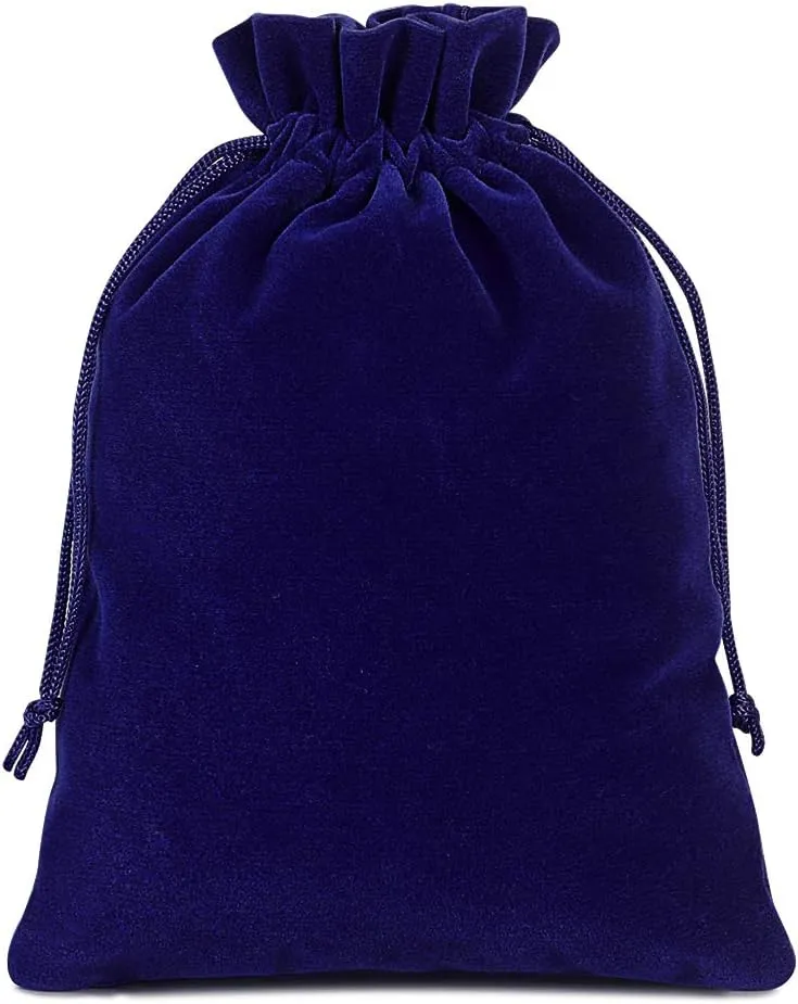 Lucky Monet 25/50/100PCS Velvet Drawstring Bags Jewelry Pouches for Christmas Birthday Party Wedding Favors Gift Candy Headphones Art and DIY Craft (100Pcs, Royal Blue, 4” x 6”)
