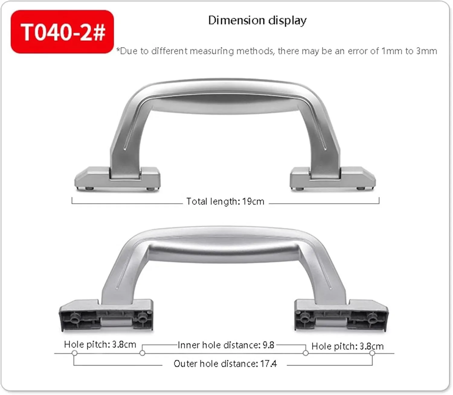 Luggage Handle Luggage Accessories Handle Zinc Alloy Metal Case ABS Material Aluminum Bag for Luggage Suitcase(T-040-2)