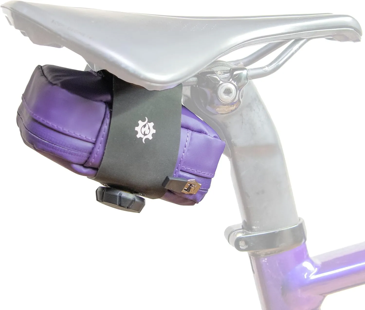 Lumiere & Co. Bike Seat Bag, Road Bike Bag, Small Bike Seat bags, Cycling Seat bag, Bike Under Seat Bag, Seat Bicycle bag, Bike Bag Under seat, Cycling Saddle Bag (Purple, Small)