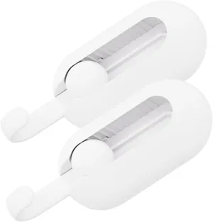 Luxshiny 2Pcs Heavy Duty Sticky Wall Hooks Modern Adhesive Hooks for Hanging Keys Handbags and More No Punching Required for Bedroom Bathroom and Closet Use