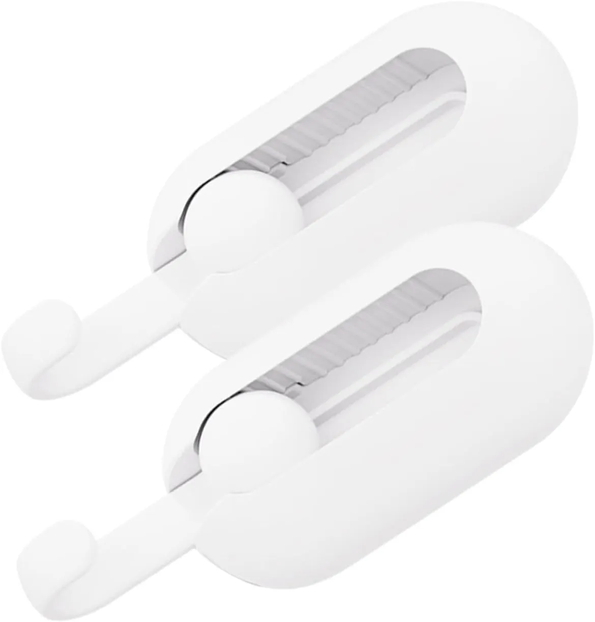 Luxshiny 2Pcs Heavy Duty Sticky Wall Hooks Modern Adhesive Hooks for Hanging Keys Handbags and More No Punching Required for Bedroom Bathroom and Closet Use