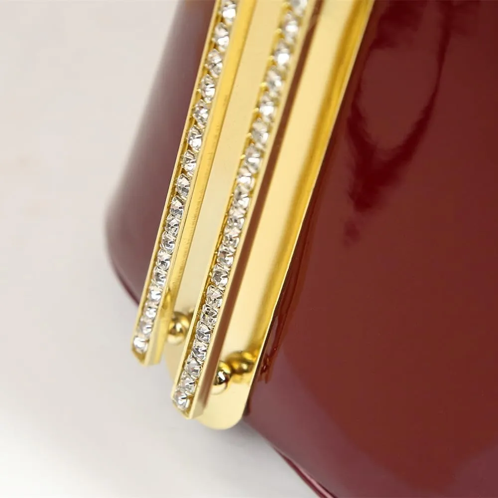 Luxury Fashion Diamonds Purse Women Leather Evening Bag Small Shoulder Crossbody Bag Crystal Buckle Party Mobile Phone Bags