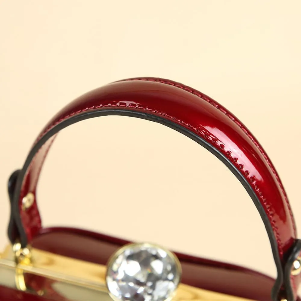 Luxury Fashion Diamonds Purse Women Leather Evening Bag Small Shoulder Crossbody Bag Crystal Buckle Party Mobile Phone Bags