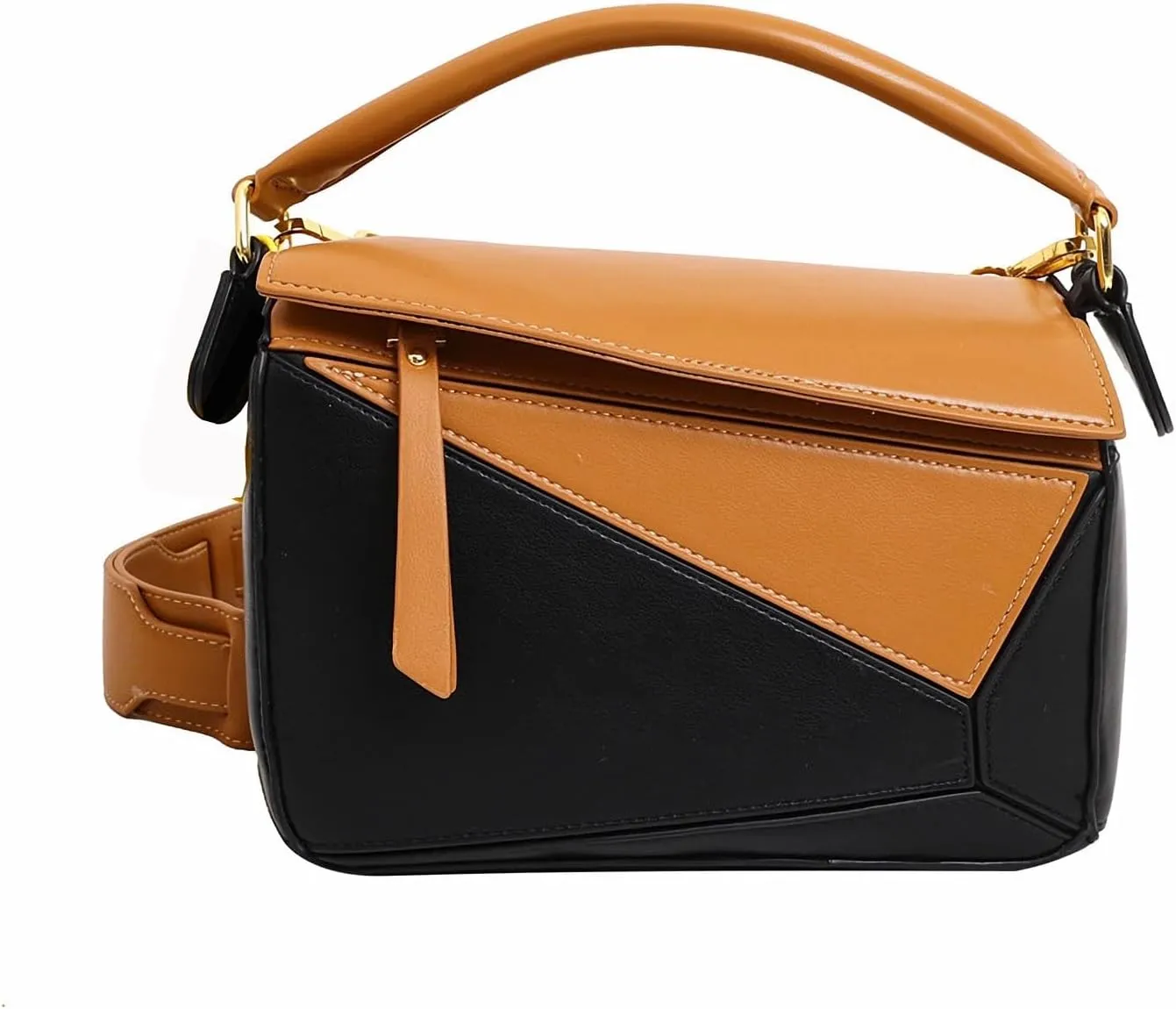 Lychee pattern with embossed bags PU leather puzzle purses shoulder crossbody handbags for women
