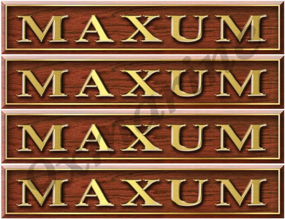 Maxum Woodgrain Decals/Stickers - 10 inch long set. Remastered