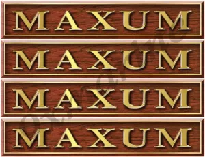 Maxum Woodgrain Decals/Stickers - 10 inch long set. Remastered