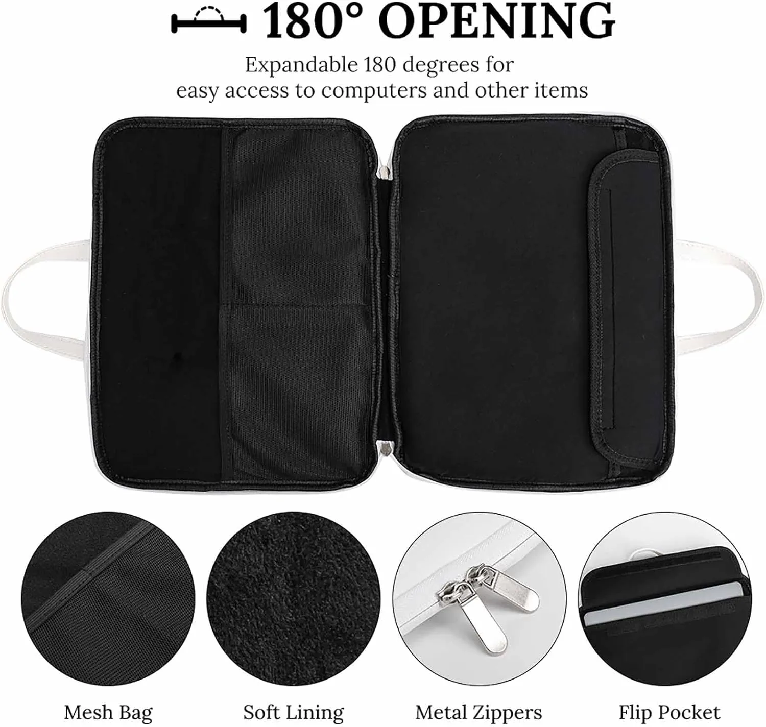 Maya Horizontal Geometric Pattern Leather Bag Laptop Case Slim Water Resistant Computer Bags with Handle Briefcase for Work