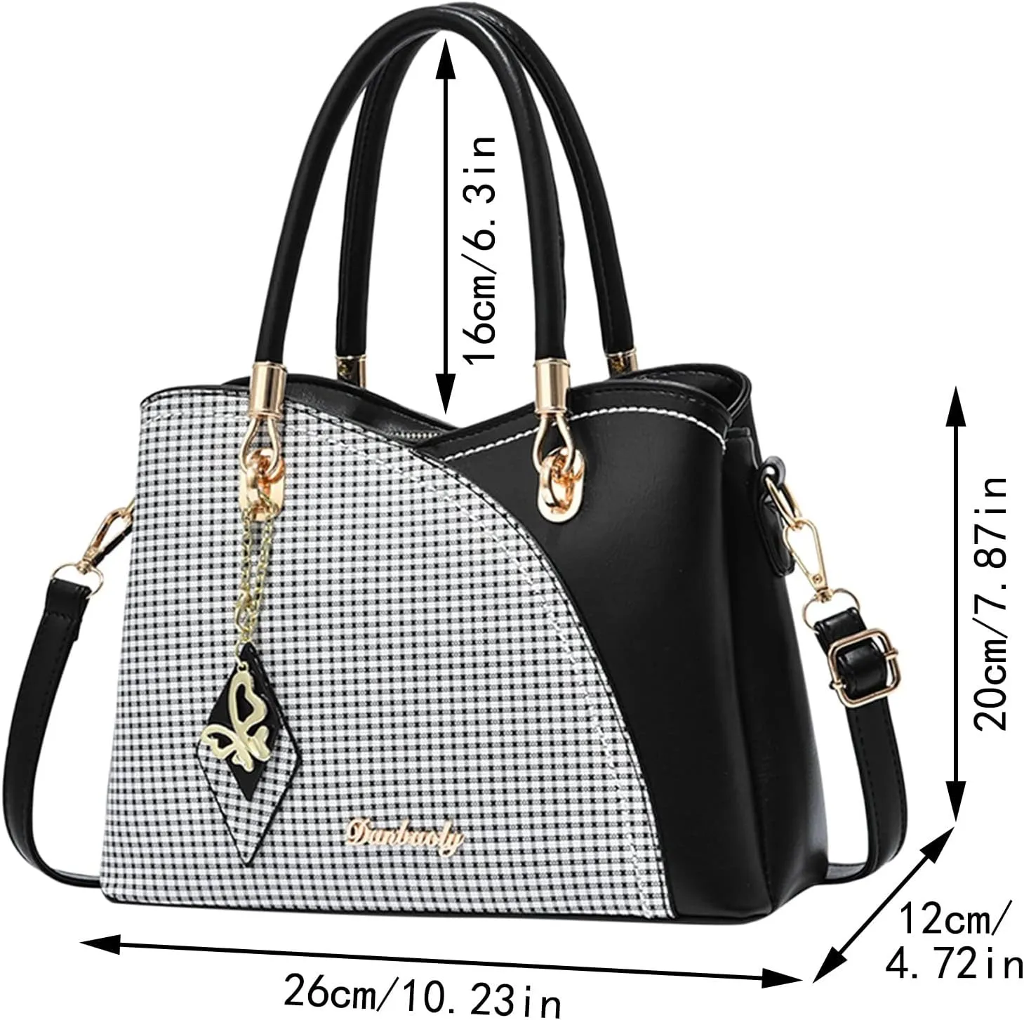 Medium Tote Bags for Women Lightweight Tote Shoulder Bags Satchel Black Purses Vacation Versatile Bag