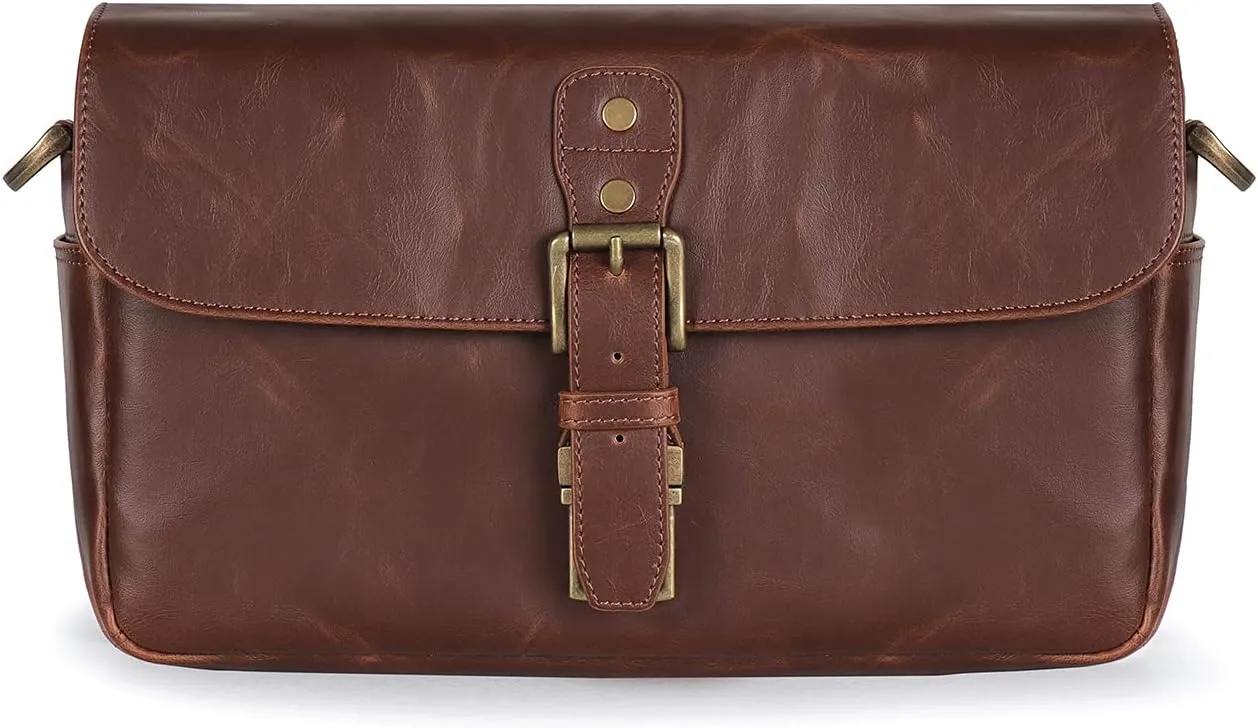 MegaGear Leather Camera Messenger Bag