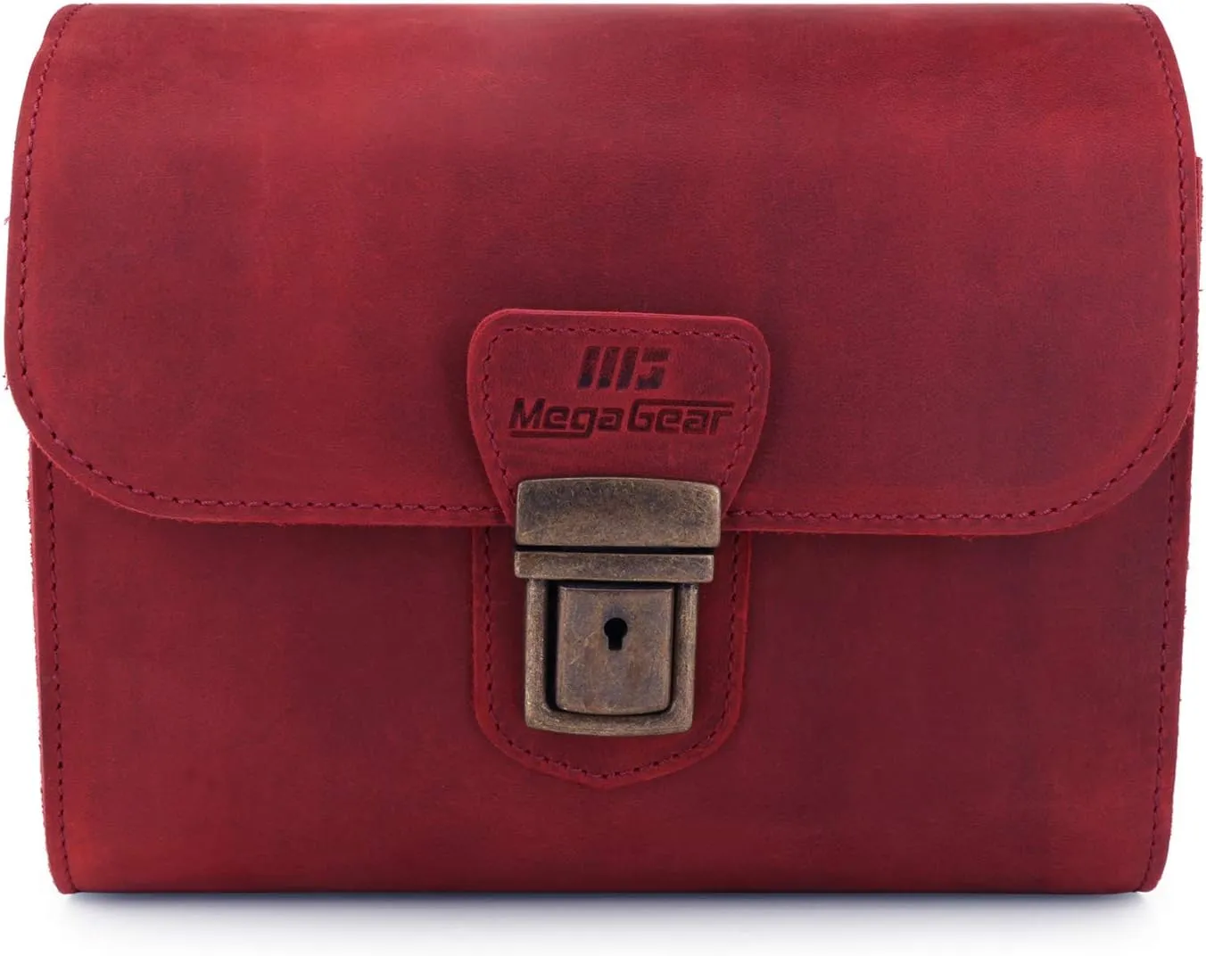 MegaGear Pebble Genuine Leather Camera Messenger Bag for Mirrorless, Instant and DSLR Cameras