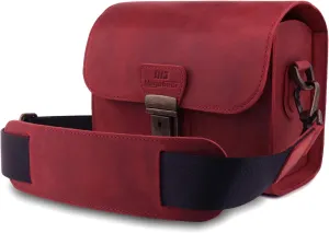 MegaGear Pebble Genuine Leather Camera Messenger Bag for Mirrorless, Instant and DSLR Cameras