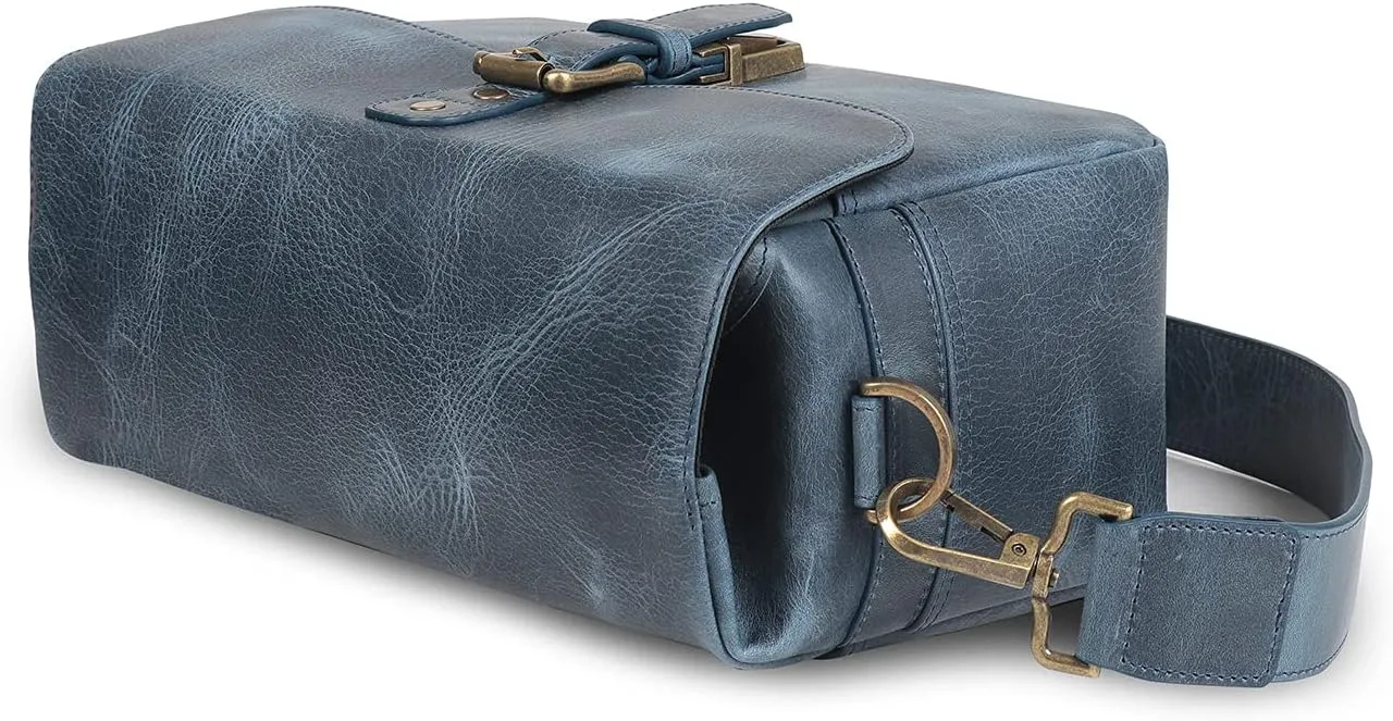 MegaGear Torres Genuine Leather Camera Messenger Bag for Mirrorless, Instant and DSLR Cameras