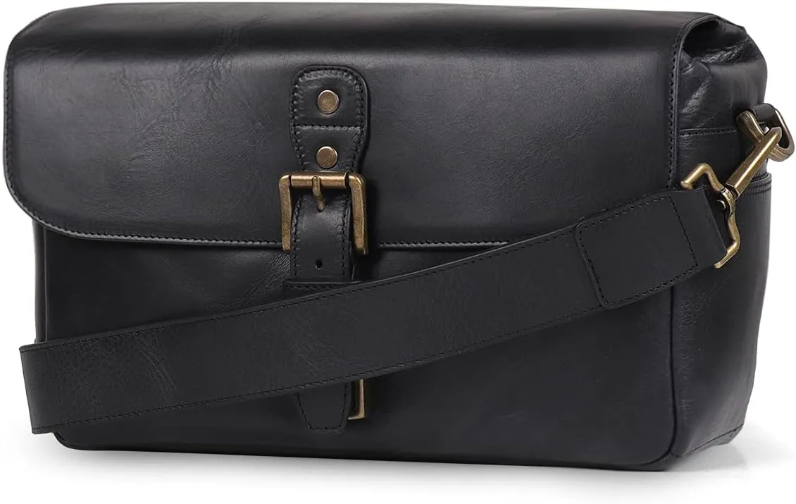 MegaGear Torres Genuine Leather Camera Messenger Bag for Mirrorless, Instant and DSLR Cameras