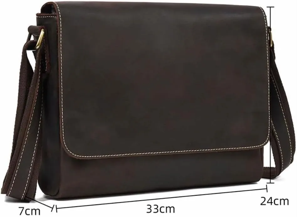Mens Briefcases Waist Packs Messenger Shoulder Bags Genuine Leather Casual Daypacks Crossbody Bags 13Inch