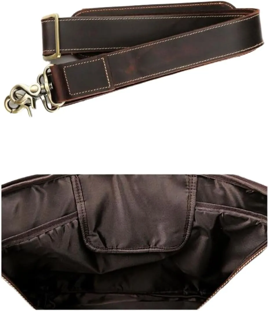Mens Handbags Laptop Bags Genuine Leather Messenger Shoulder Bags Computer Carrying Cases Briefcases