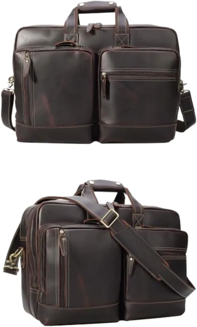 Mens Handbags Laptop Bags Genuine Leather Messenger Shoulder Bags Computer Carrying Cases Briefcases
