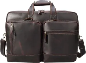 Mens Handbags Laptop Bags Genuine Leather Messenger Shoulder Bags Computer Carrying Cases Briefcases