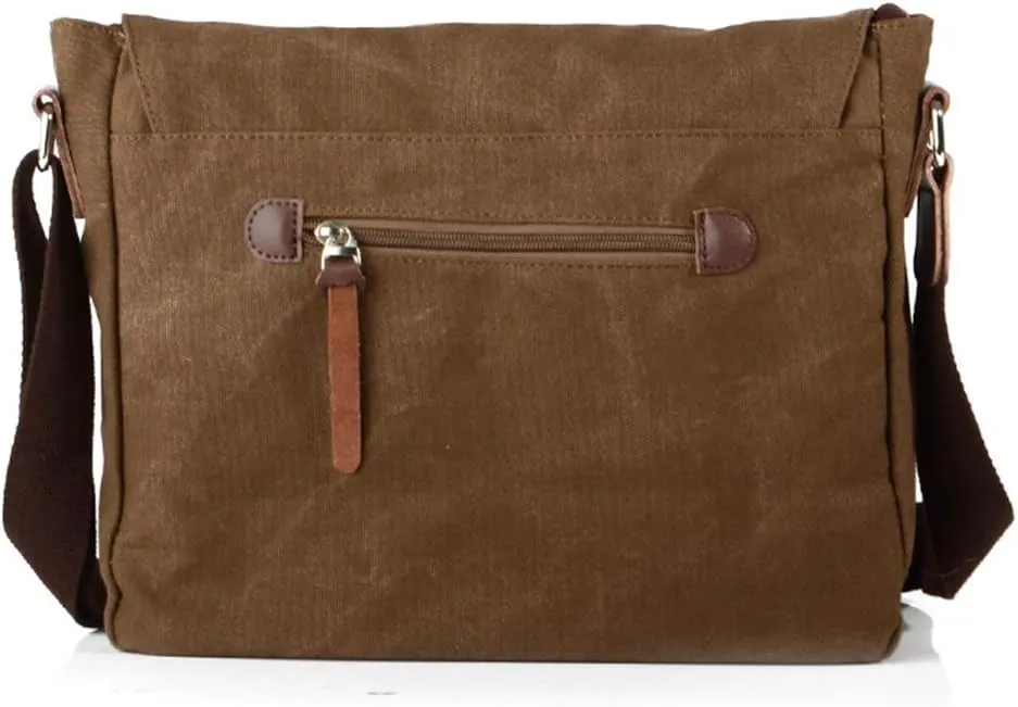 Men's Lightweight Vintage Waterproof Canvas DSLR SLR Shockproof Camera Shoulder Messenger Bag Sling bag