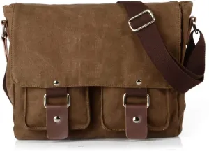 Men's Lightweight Vintage Waterproof Canvas DSLR SLR Shockproof Camera Shoulder Messenger Bag Sling bag