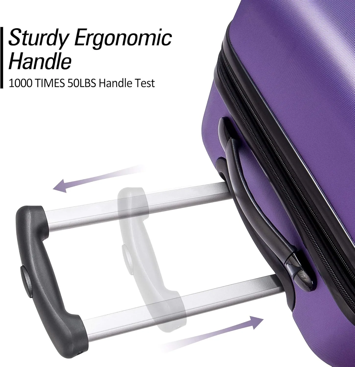 Merax Luggage Sets, Hardshell Luggage Sets 3 Piece 20" 24" 28" Luggages Hardside Spinner Suitcase with TSA Lock, Purple
