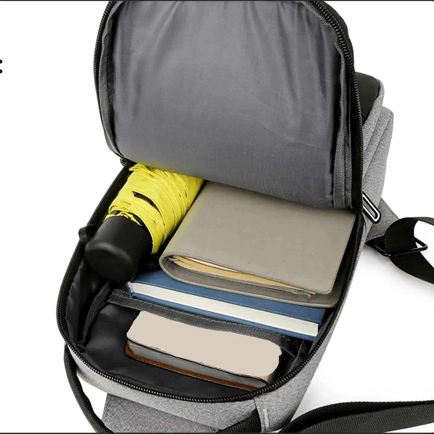 Messenger Bag Solid Color Cloth Outdoor Leisure Customize Chest Bag Men Shoulder Crossbody over The Shoulder (One Size)