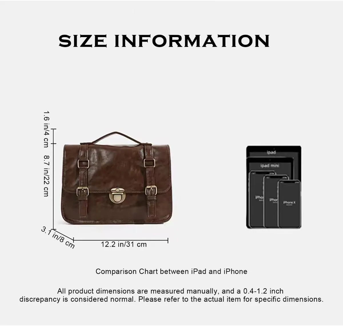 Messenger Bag Women -Faux Leather Cambridge Handbag - Vintage with Adjustable Shoulder Strap Briefcases Men