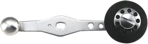 Metal Single Power Fishing Reel Handle W/EVA Knob Replacements, Silver, 99.5mm