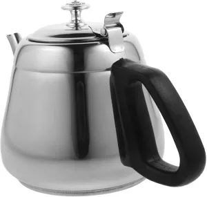 Metal Tea Pot with Removable Strainer Thickened Kettle for Home Brewing Heat and Cold Resistant for Tea Lovers and Daily Use