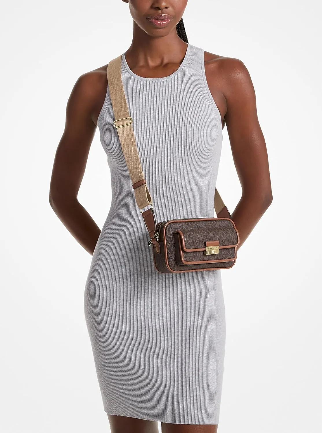 Michael Kors Bradshaw XS Signature Logo Camera Crossbody Bag