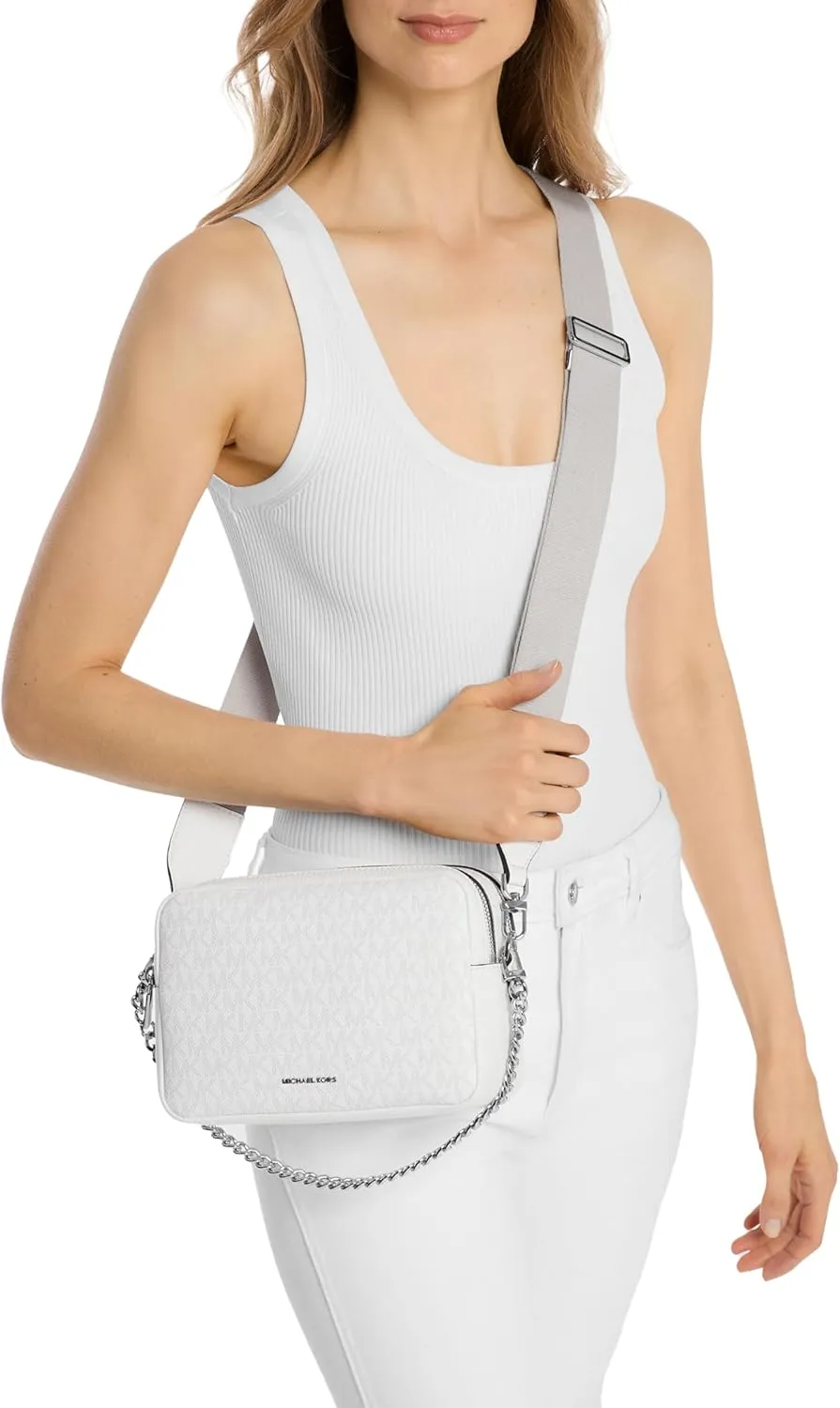 Michael Kors Bryant Medium Double Zip Chain Camera Crossbody Bag