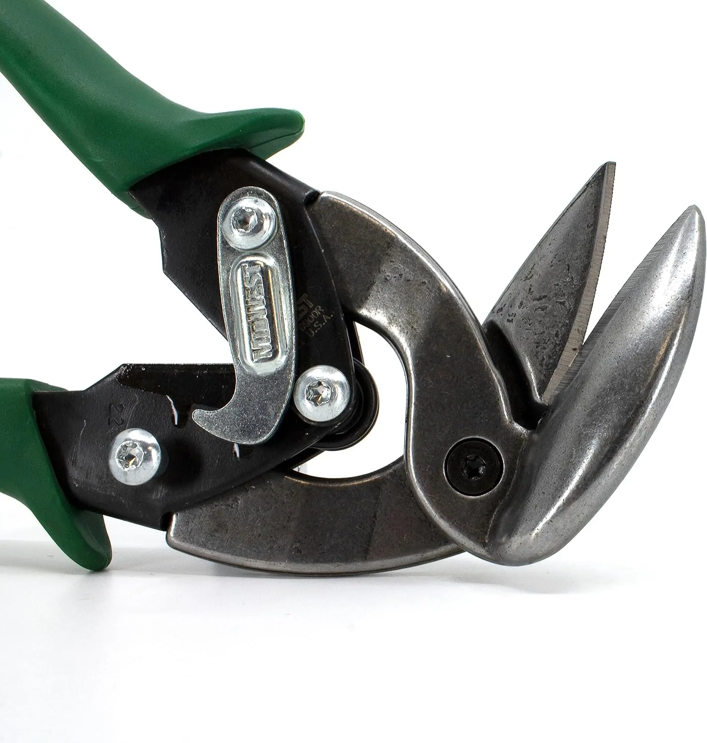 Midwest Snips MIDWEST Aviation Snip - Right Cut Upright Tin Cutting Shears with Forged Blade & KUSH'N-POWER Comfort Grips - MWT-6900R