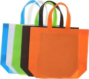 Mikinona Foldable Tote Bags Reusable Shopping Bags Canvas Handheld Bag for Books Groceries Large Capacity Random