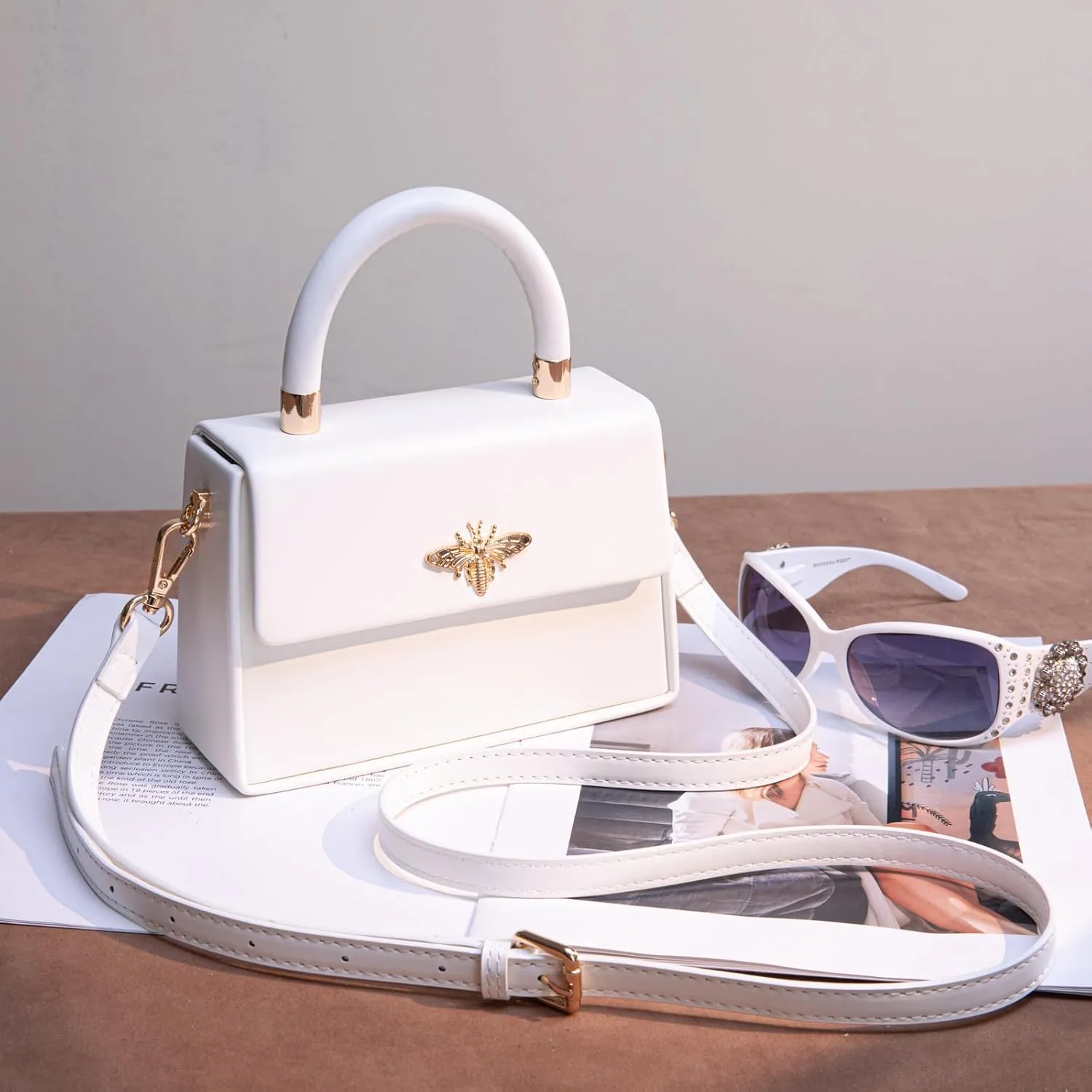 Milan Chiva Small Top Handle Purses for Women Mini Satchel Crossbody Bag Elegant Square Bag