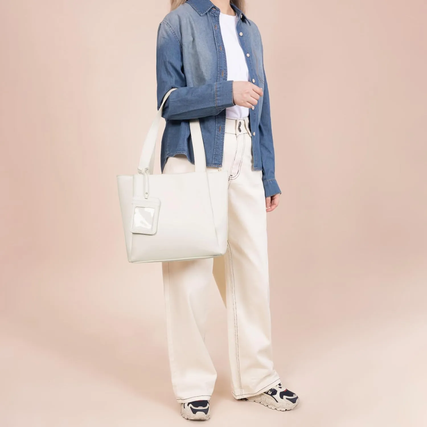 Milan Chiva Work Tote Bags for Women Middle Urban Tote Bag with Zip Compartments
