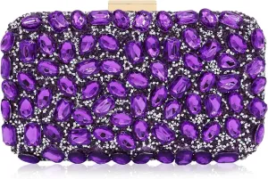 Milisente Clutch Purses For Women Crystal Clutches Evening Bags Gemstone Clutch Purse For Wedding Formal