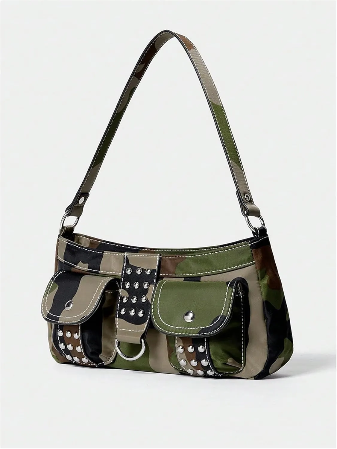 Milumia Women's Camo Print Top Handle Shoulder Bags Y2k Hobo Clutch Purse