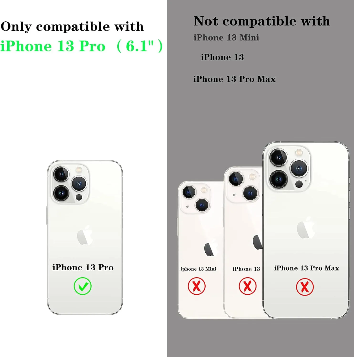 MInCYB for iPhone 13 Pro Wallet Case with Card Holder (12 Card Slots) - PU Leather Case for Women & Men, Wireless Charging, Detachable Magnetic, Crossbody Strap, Shockproof Protective Phone Cover.