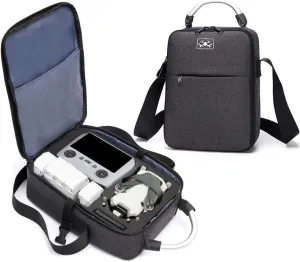 Mini 4 Pro Case Carrying Case Portable Travel Storage Shoulder Bag for DJI Mini 4 Pro Drone Fly More Combo and Accessories Large Capacity (Black)