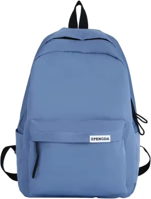 Mini Backpacks for Women Retro Large Capacity Solid Soft Fashion Backpacks Outdoor Travel Slim Laptop Backpack(Blue)