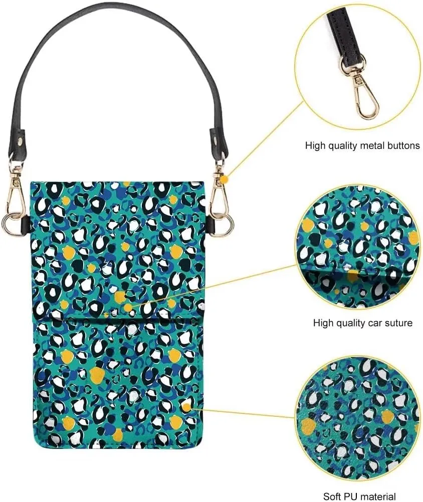 Mini Cell Phone Bag Smartphone Purse Crossbody Cell Phone Pouch with Touchscreen Window