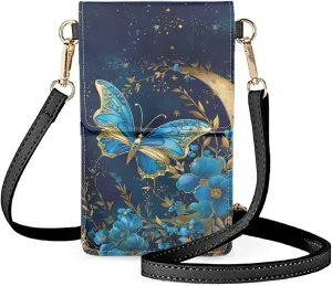 Mini Cell Phone Bag Smartphone Purse Crossbody Cell Phone Pouch with Touchscreen Window