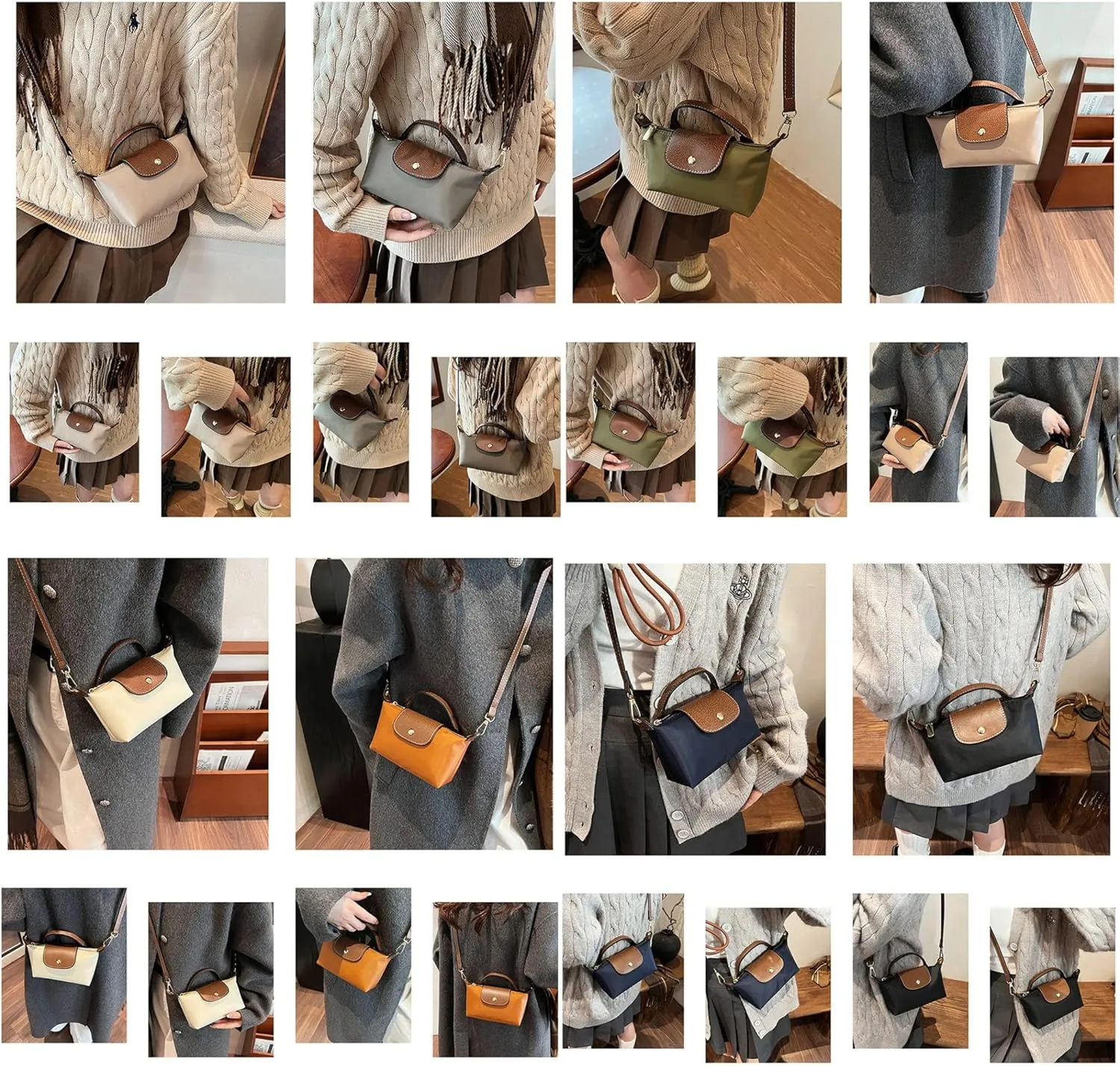 Mini Crossbody Bags for Women Mini Tote Bag Adjustable Strap Phone Purses Shoulder Cross Body Purses Colorblock