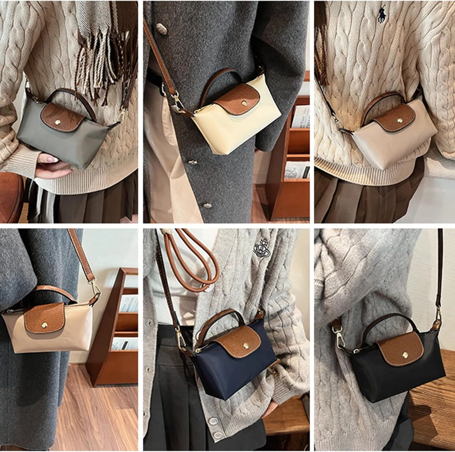 Mini Crossbody Bags for Women Mini Tote Bag Adjustable Strap Phone Purses Shoulder Cross Body Purses Colorblock