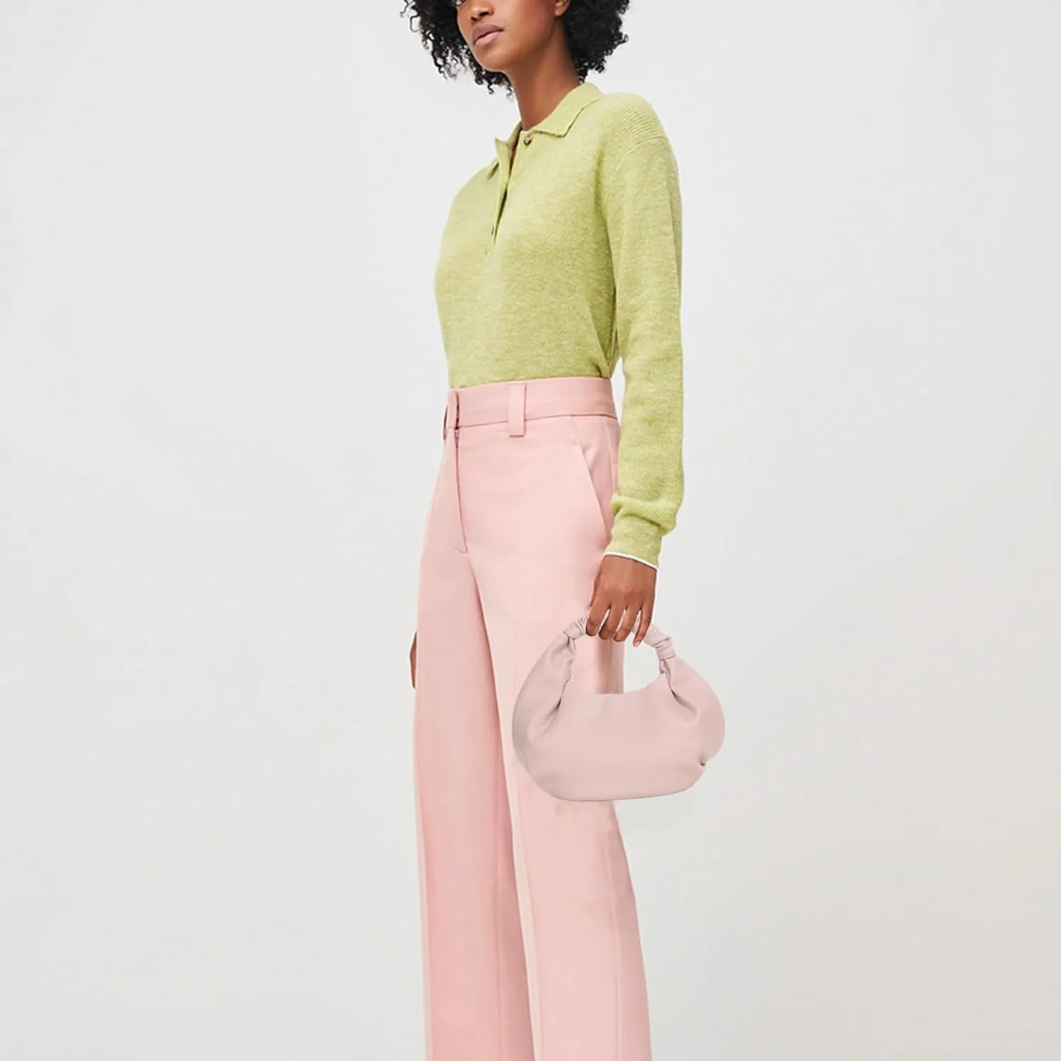 Mini Hobo Tote Bags for Women Soft Leather Clutch Purses for Women Cloud-Shaped Top Handle Bags
