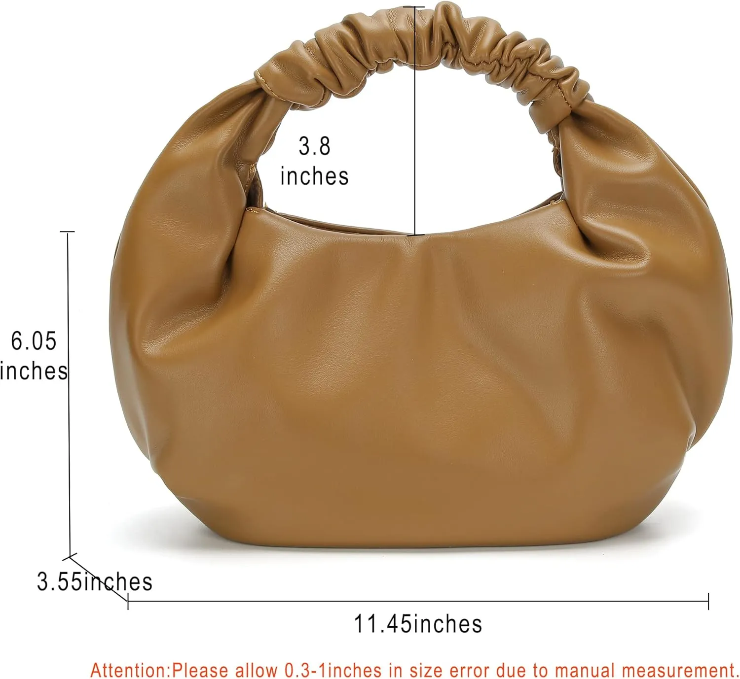 Mini Hobo Tote Bags for Women Soft Leather Clutch Purses for Women Cloud-Shaped Top Handle Bags