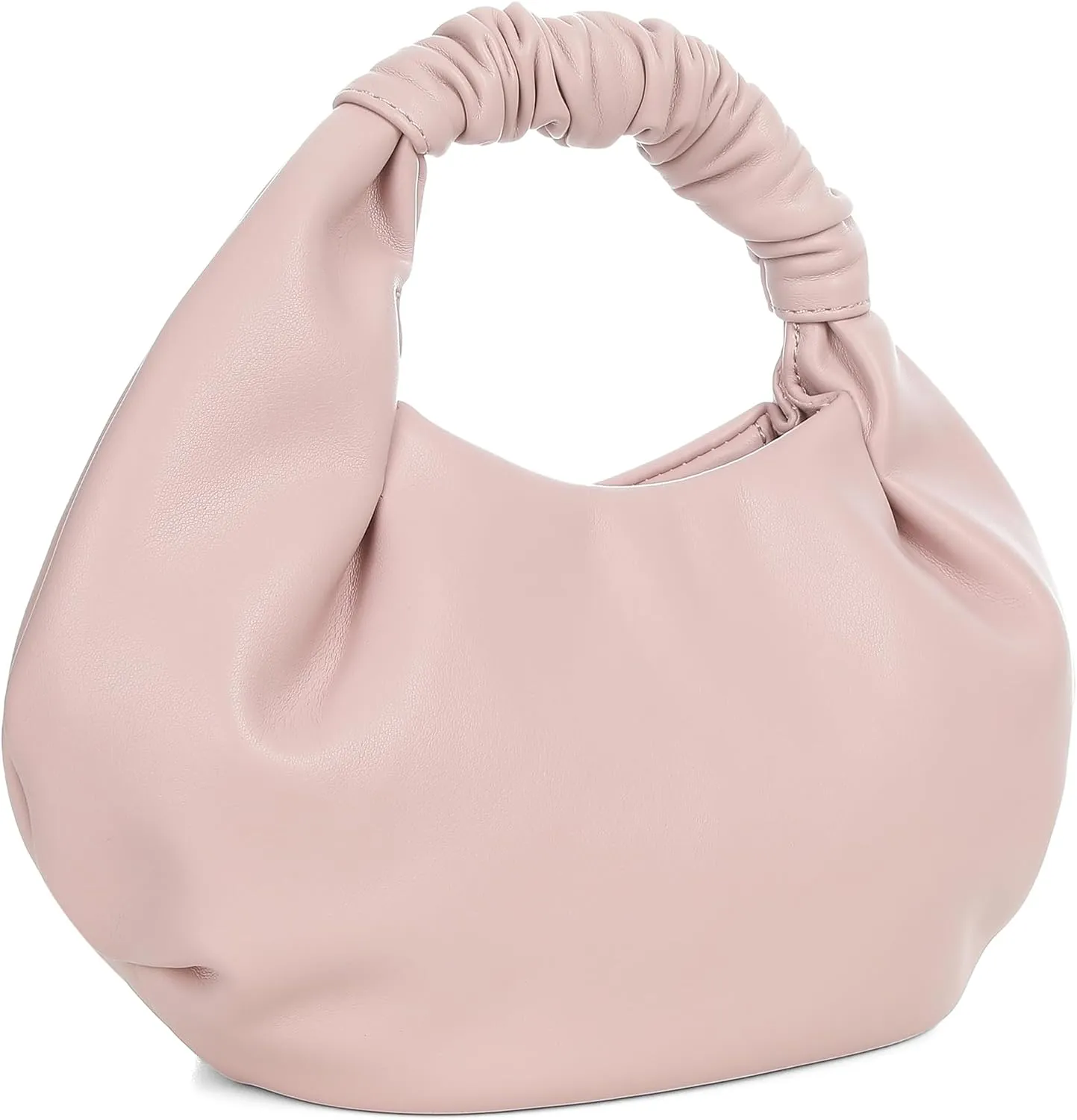 Mini Hobo Tote Bags for Women Soft Leather Clutch Purses for Women Cloud-Shaped Top Handle Bags