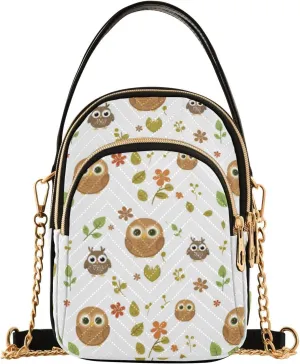 Minimalist Childish Cute Animal trendy crossbody leather with multi pockets handbags for mothers